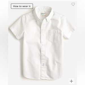 Crewcuts White Short-Sleeve Button-Down Shirt